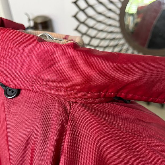 Vtg Rennoc Classic Nylon Varsity Jacket Sherpa/Quilted Lined Maroon Windbreaker - Picture 9 of 14